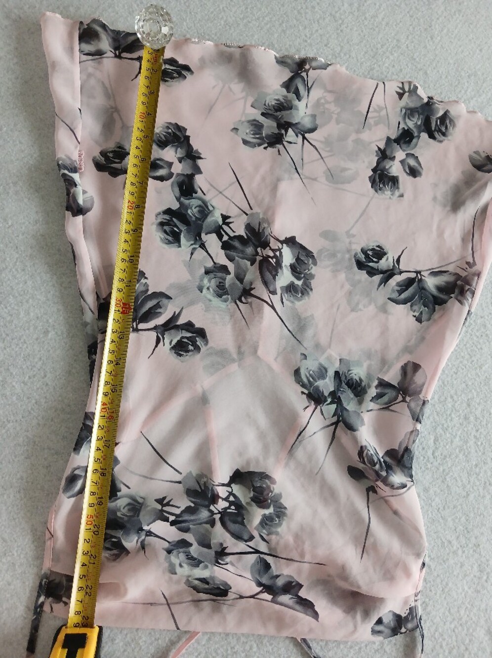 Vintage Y2K La SENZA Pink Floral Slip with Black and Grey Feminine Rose - Picture 14 of 15